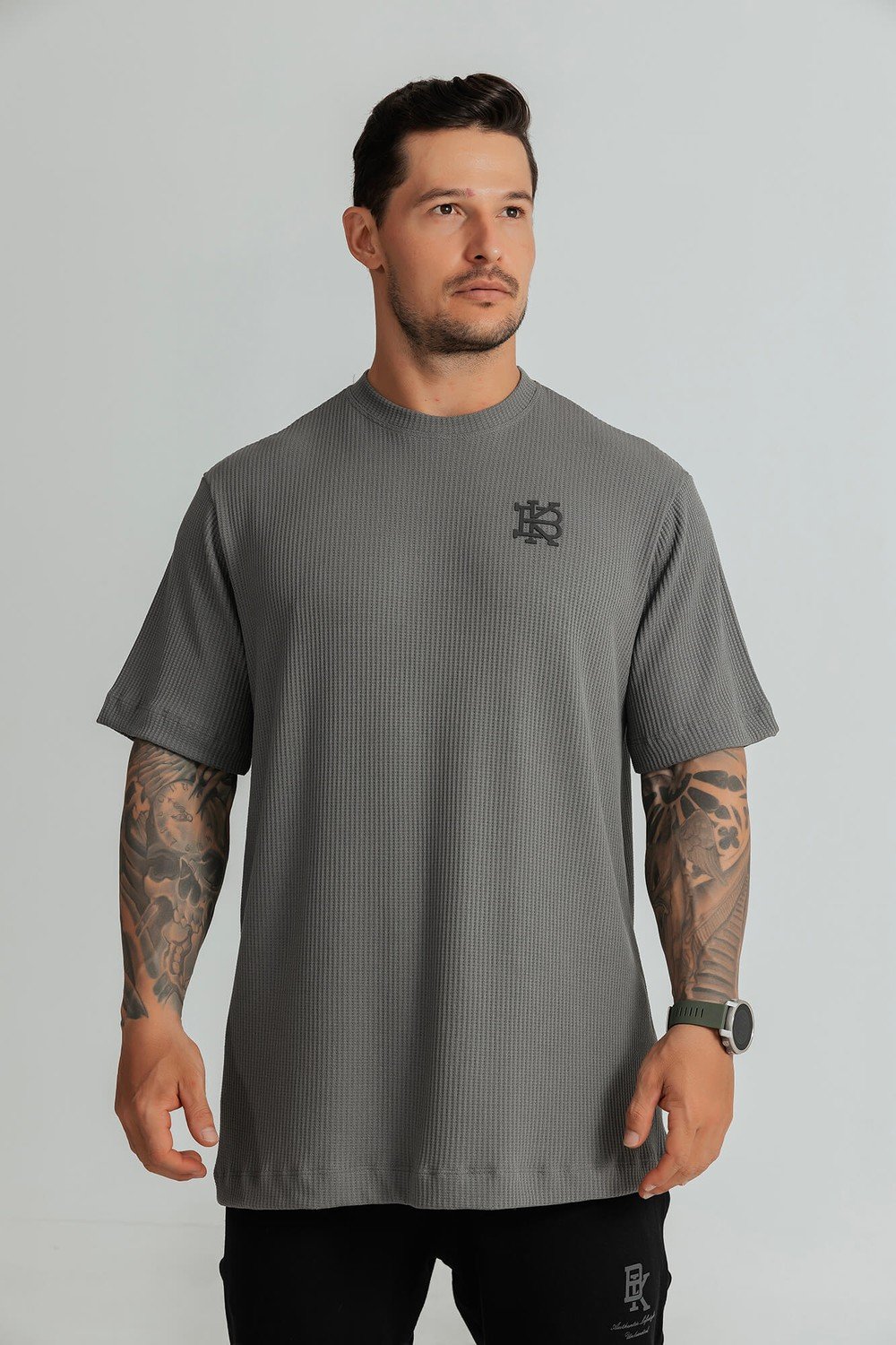 Monogram Waffle Oversized T-Shirt